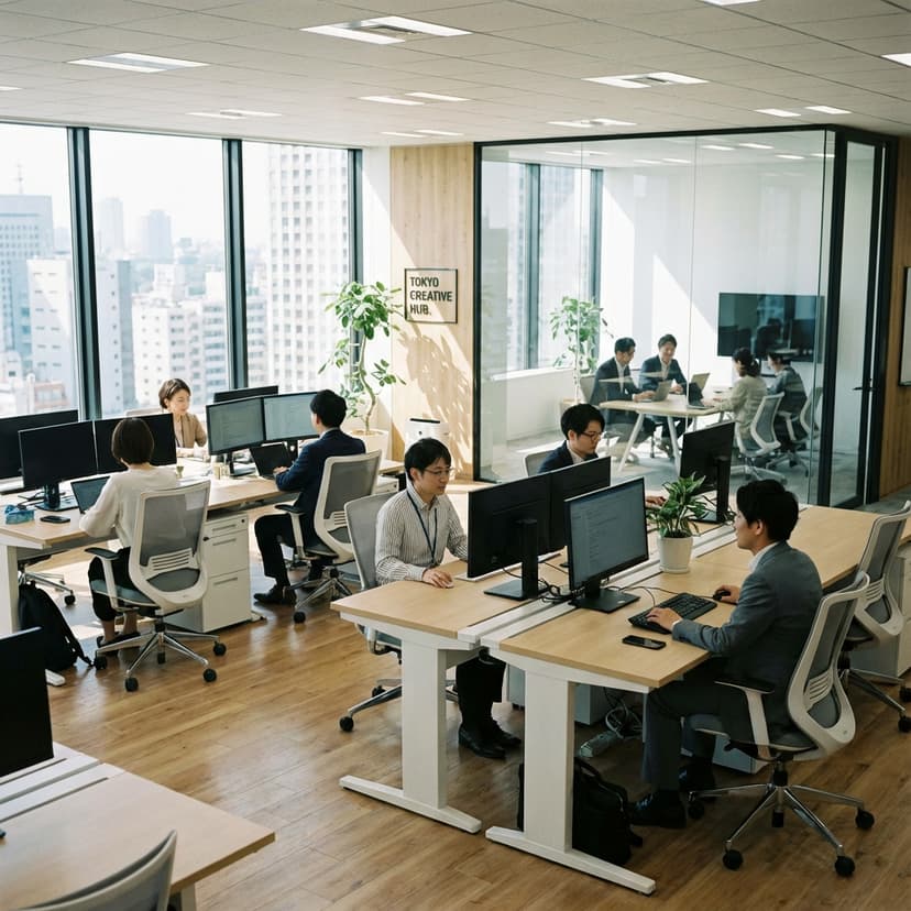 集中して業務に取り組むオフィス風景